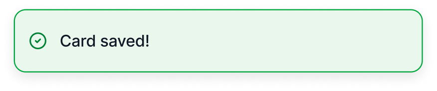 Screenshot: If the message “Card saved” appears, the update was successful