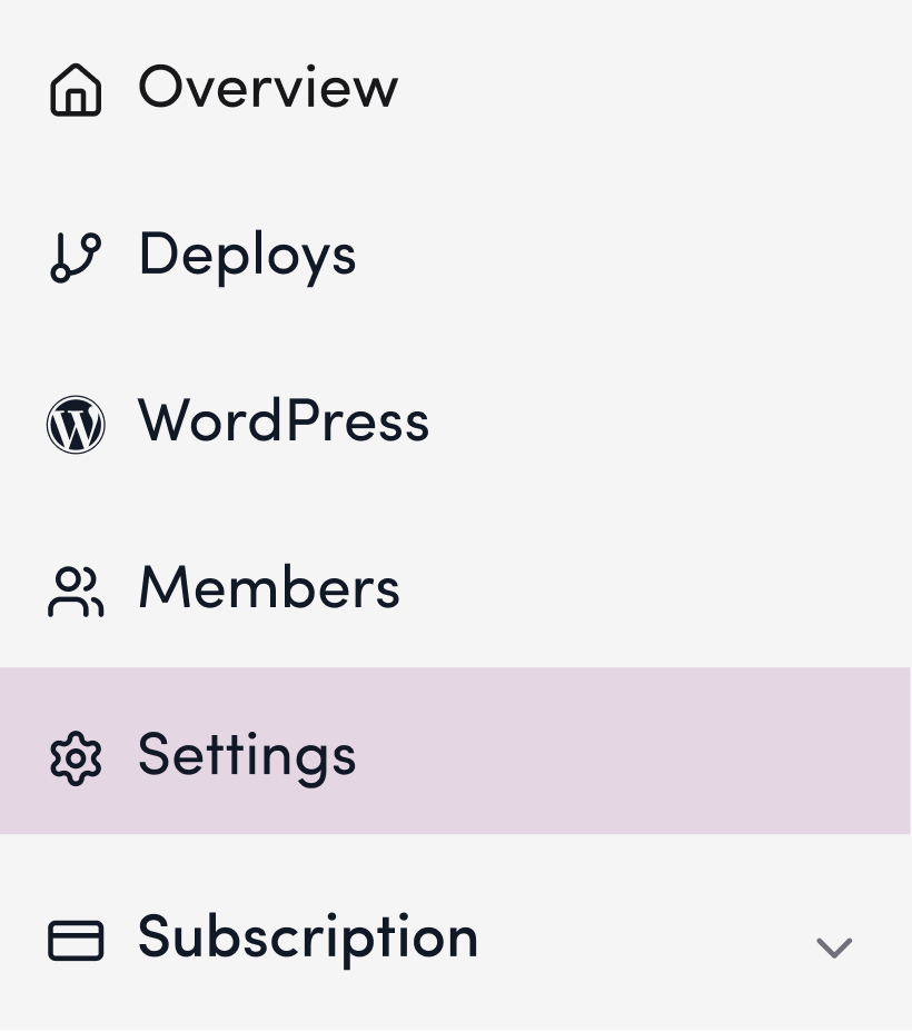 Screenshot: Click “Settings”