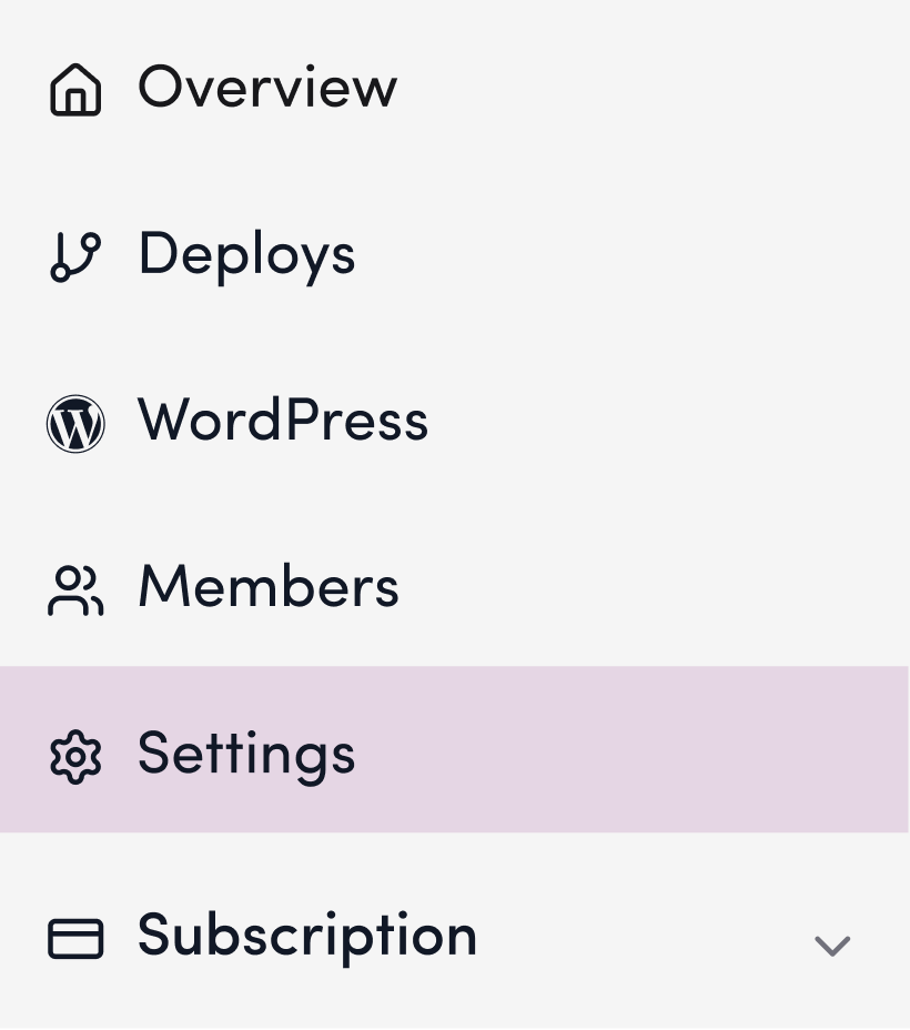 Screenshot: Click “Settings”