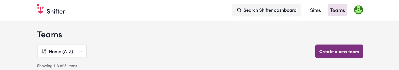Screenshot: Click “Teams.”