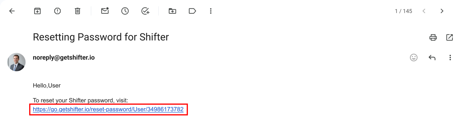 Screenshot: An email containing a password reset link will be sent to the email address associated with the username or email address you entered.