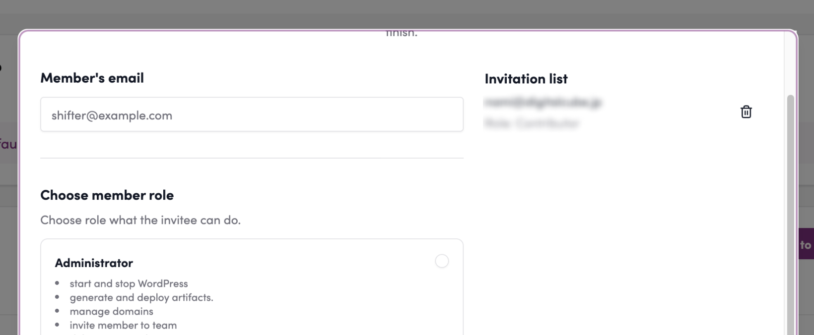 Screenshot: Review the invitation list