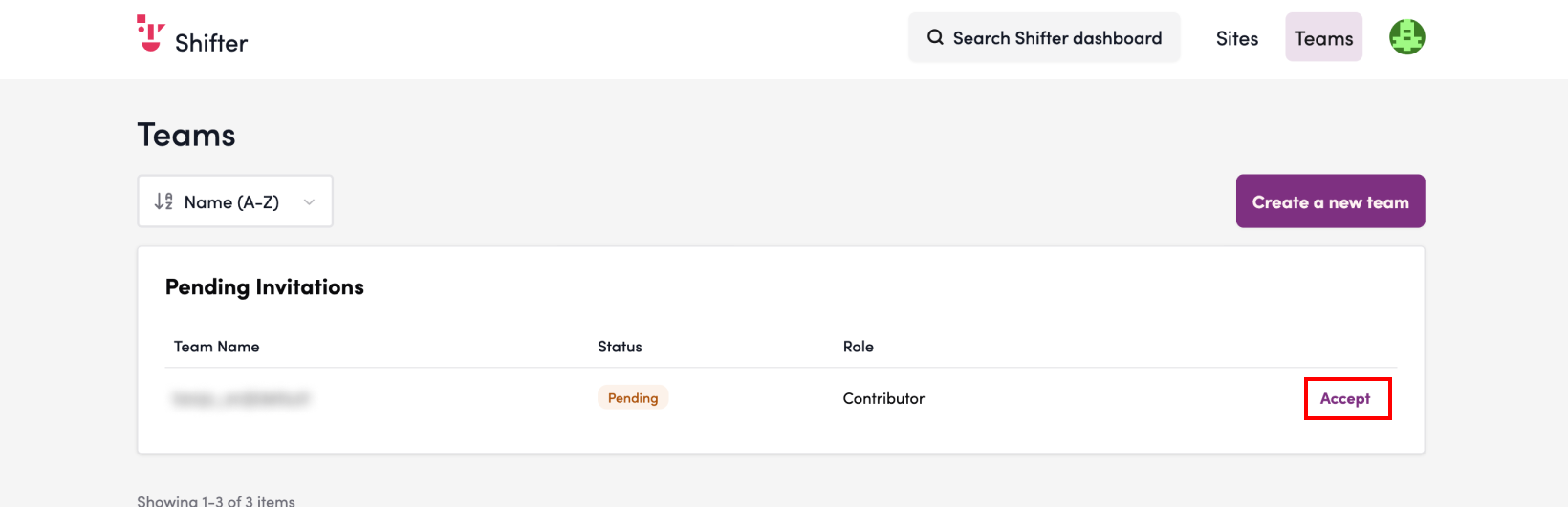 Screenshot: Click “Accept”