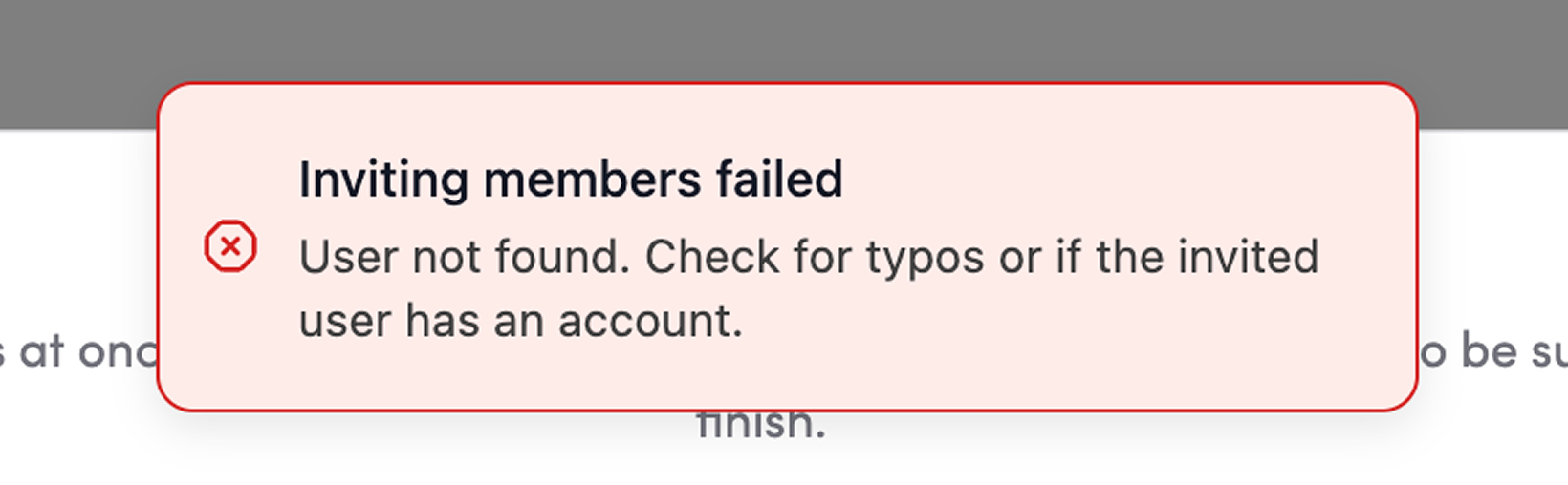 Screenshot: “User not found. Please check that the email address is correct and that a Shifter account has been created.”
